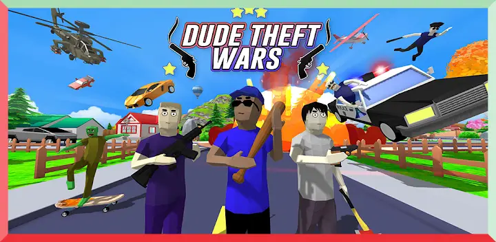 Dude Theft Wars MOD APK v0.9.0.9a10 (Menu/Unlimited Money/God Mode)